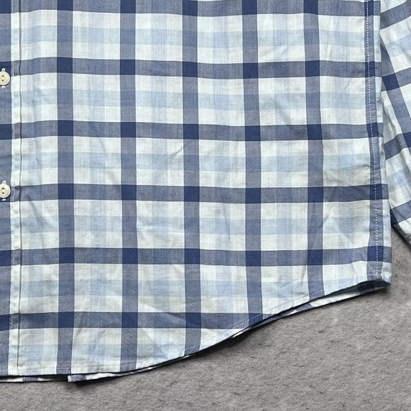 Vineyard Vine Shirt Mens X-Large Blue Plaid Slim Longshore Button Up Long Sleeve - Picture 5 of 13